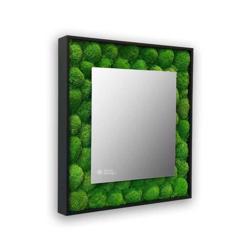 Beleuchteter quadratischer Moos-Spiegel Ambiente