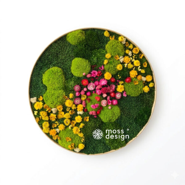 Kreisförmiges Moosbild FLORAL
